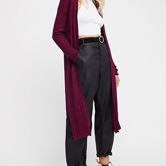 Free people raspberry color cardigan - Picture 4 of 5